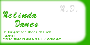 melinda dancs business card